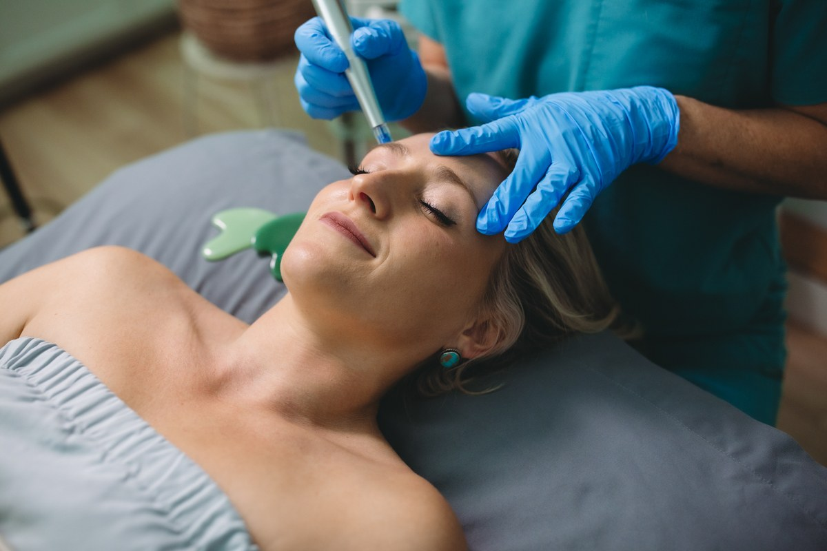 Facial treatment at Allure Aesthetics