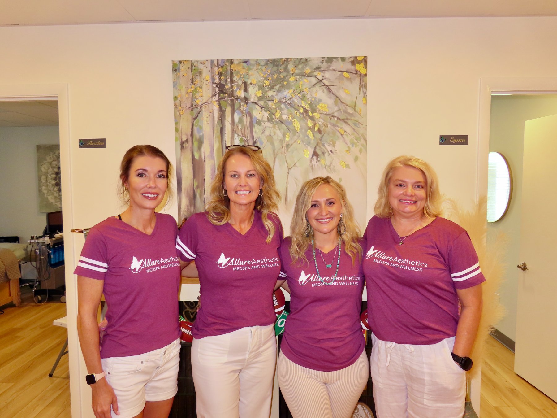 The Allure team together at the spa