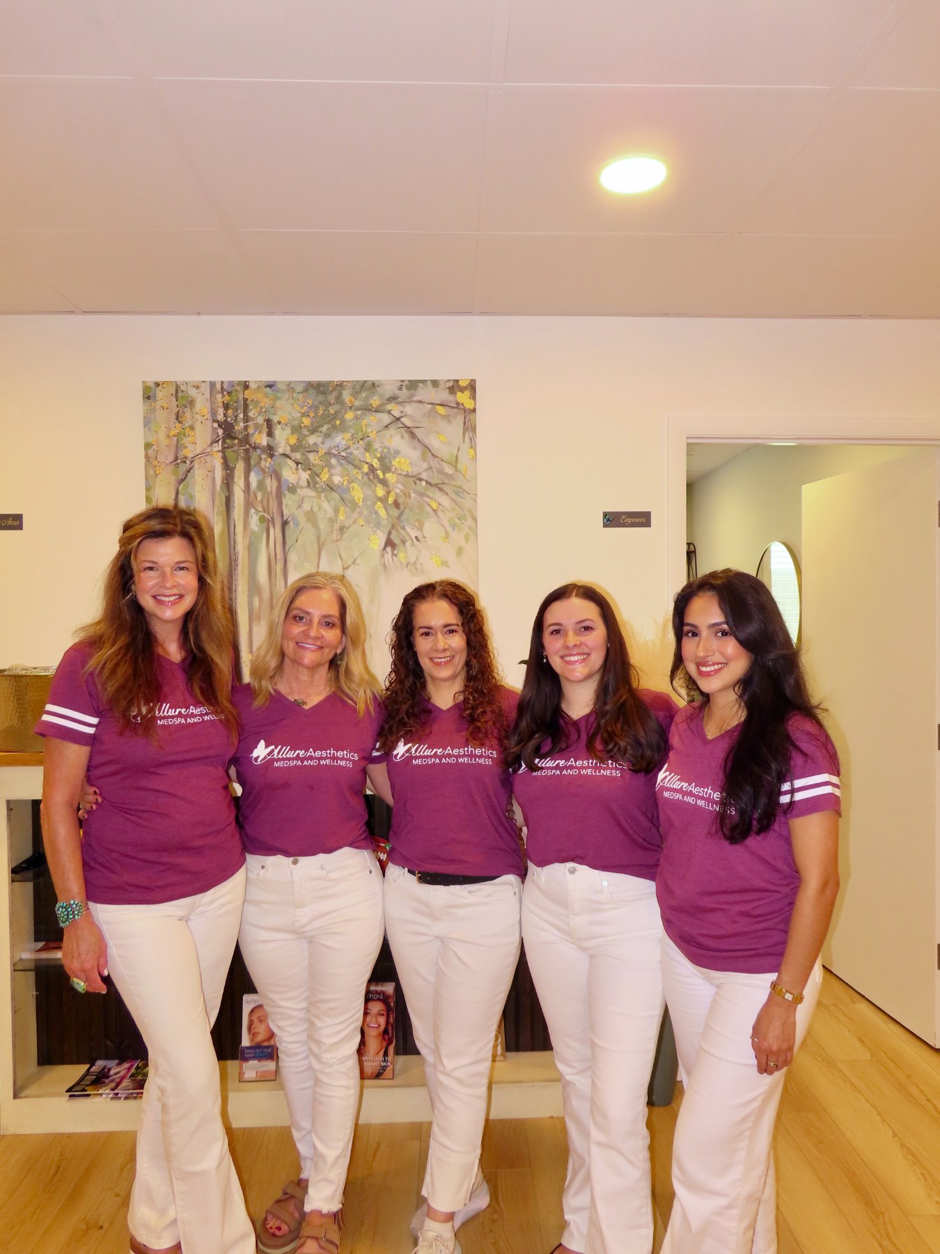 The Allure team together at the spa